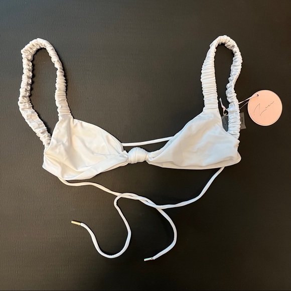 Zazi Swim Enza bikini top in white - Picture 1 of 4
